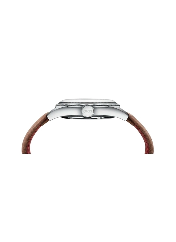 El Oris Big Crown Pointer Date es un reloj de movimiento automático con reserva de marcha de 38h en caja de acero de 40 mm, esfe