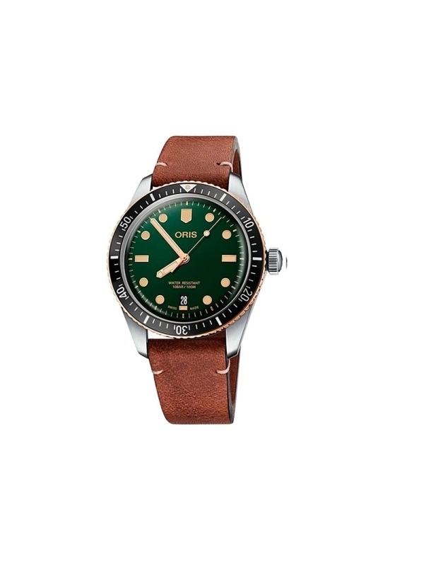 El Oris Divers Sixty-Five es un reloj de movimiento automático con reserva de marcha de 38h en caja de acero y bronce de 40 mm, 