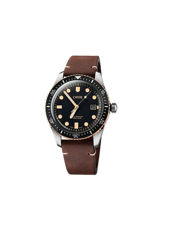 El Oris Divers Sixty-Five es un reloj de movimiento automático con reserva de marcha de 38h en caja de acero y bronce de 42 mm, 