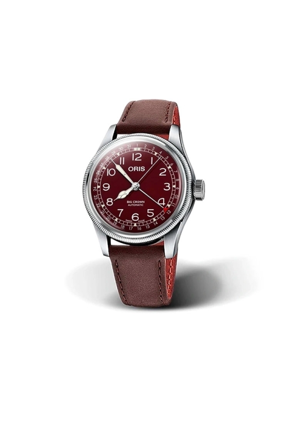 El Oris Big Crown Pointer Date es un reloj de movimiento automático con reserva de marcha de 38h en caja de acero de 40 mm, esfe