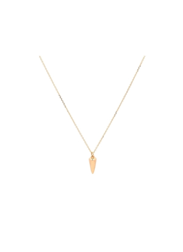 Cadena y colgante de oro amarillo de 18Kt y forma de cono invertido.