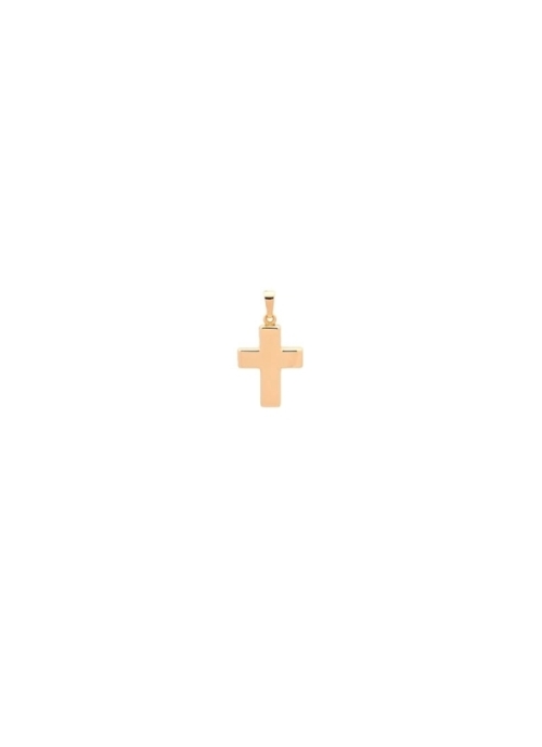 Cruz de oro amarillo de 18Kt de 20 x 16mm con un ancho de 5mm