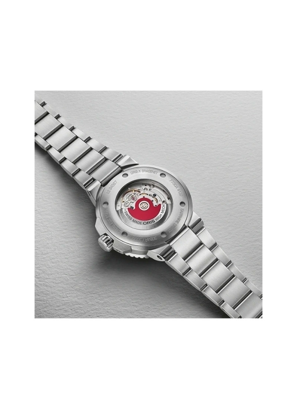 Reloj automático con reserva de marcha de hasta 38h, caja de acero de 43,50 mm, esfera azul con ventana de fecha con pulsera met Reloj automático con reserva de marcha de hasta 38h, caja de acero de 43,50 mm, esfera azul con ventana de fecha con pulsera met