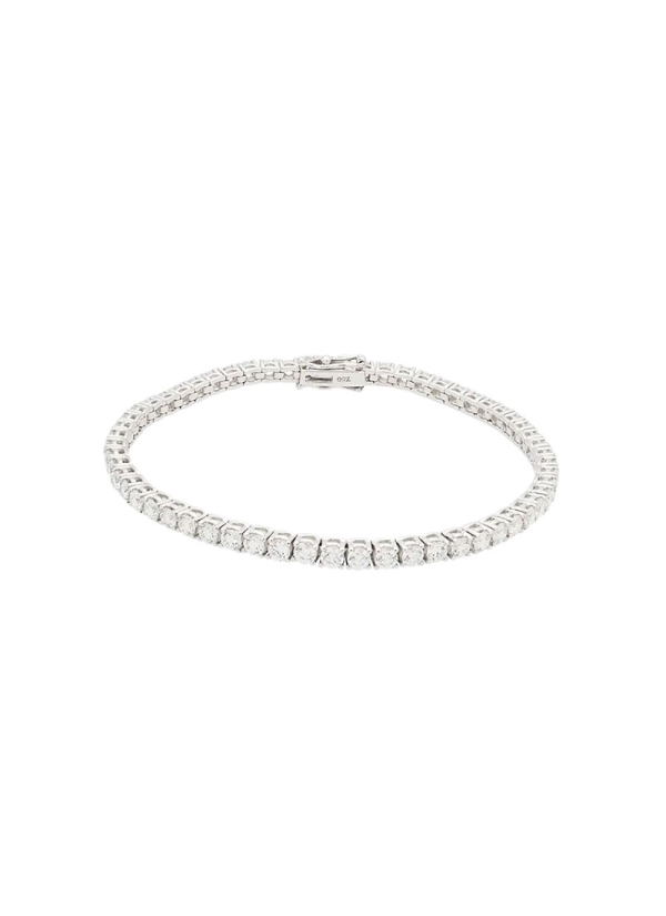 Pulsera de 18cm de largo y oro blanco de 18Kt. Riviere de 58 diamantes talla brillante engastados en garras con un peso total de