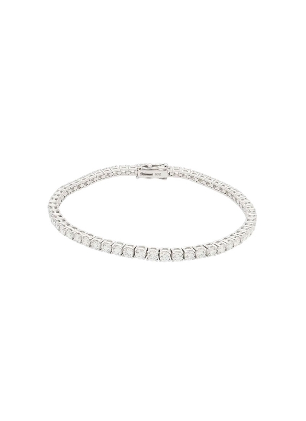 Pulsera de 18cm de largo y oro blanco de 18Kt. Riviere de 58 diamantes talla brillante engastados en garras con un peso total de