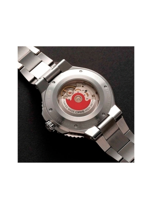 Reloj automático con reserva de marcha de hasta 38h, caja de acero de 43,50 mm, esfera negra con ventana de fecha y correa de ac