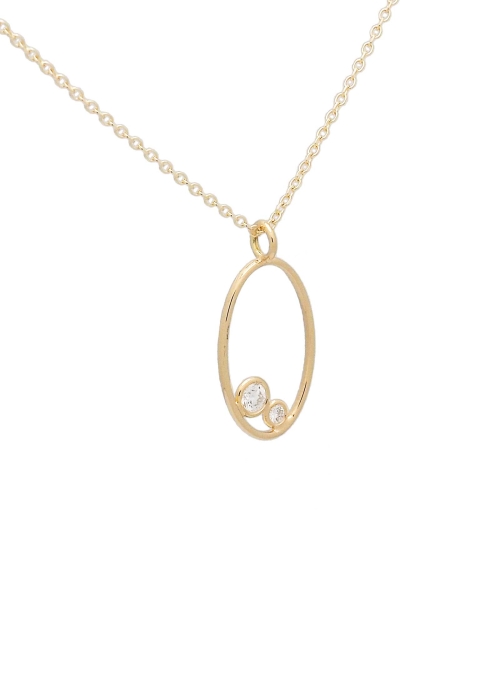 Cadena de oro amarillo de 18Kt de 42cm de largo, con asa extra, permitiendo una medida de 40cm, con una forma ovalada 14x9mm de 