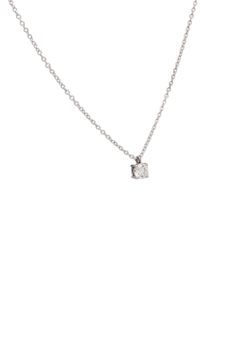 Cadena de oro blanco de 18Kt, con un peso de 2,50gr y un largo de 43cm (lleva un asa intermedia para poder llevarla a 40cm). Col