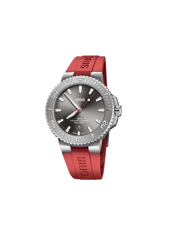 Reloj en caja de acero  de 43,50 mm con mecanismo automático con reserva de marcha de hasta 418h, esfera gris con ventana de fec