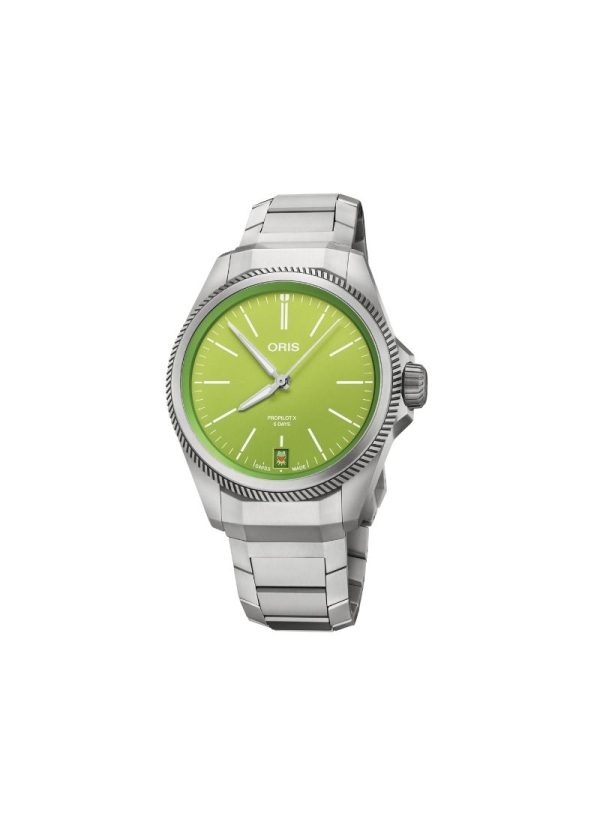 Los relojes de Oris, como el ProPilot X Kermit Edition, quieren aportar alegría. Colaboramos con la Rana Gustavo de Disney en un