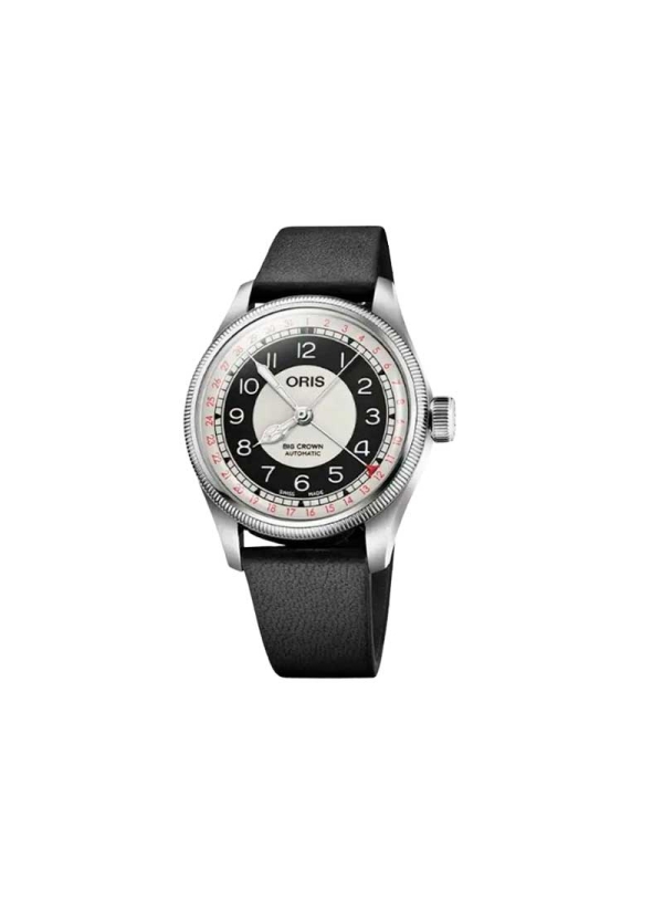 Presentamos el Big Crown Pointer Date Bullseye, una versión de nuestro icónico diseño con una esfera gris y negra responsable de